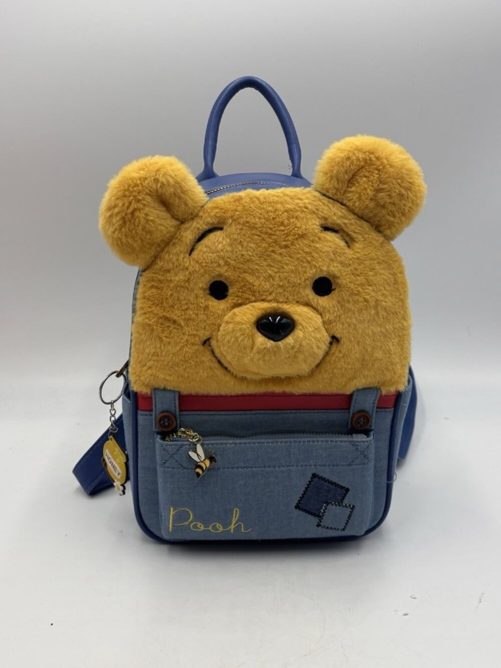 Disney Blue Winnie the Pooh Backpack Her Universe Plush Bear Face